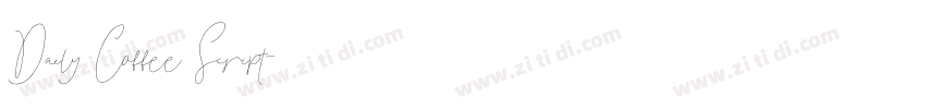 Daily Coffee Script字体转换 Daily Coffee Script字体转换